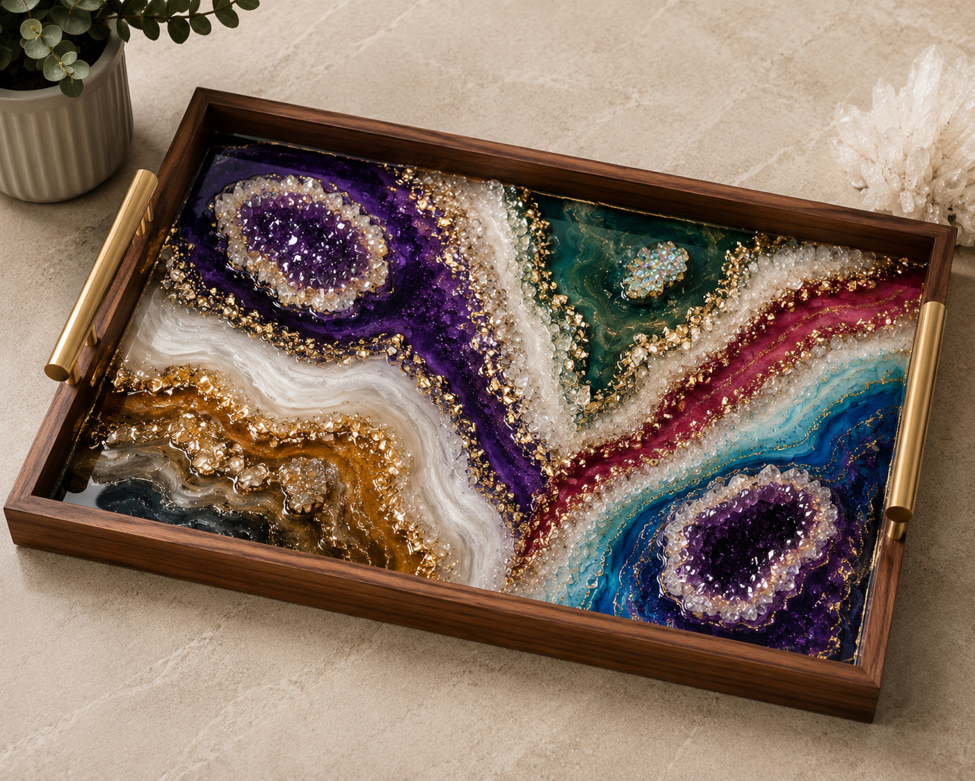 Rectangle Geode Tray Kit 10" x 16"