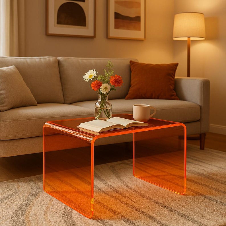 Clear Acrylic End Table