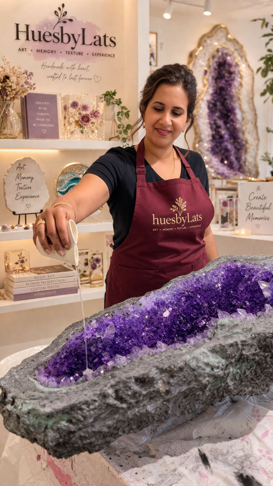 Resin art creation